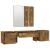 Set de mobilier pentru hol, stejar fumuriu, lemn prelucrat GartenMobel Dekor