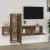 Set dulapuri TV, 3 piese, stejar fumuriu, lemn prelucrat GartenMobel Dekor