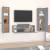 Set dulap TV, 3 piese, gri sonoma, lemn prelucrat GartenMobel Dekor