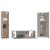 Set dulap TV, 3 piese, gri sonoma, lemn prelucrat GartenMobel Dekor