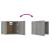 Set dulap TV montat pe perete, gri sonoma, lemn prelucrat GartenMobel Dekor