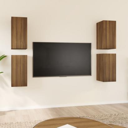 Dulapuri TV, 4 buc., stejar maro, 30,5x30x60 cm, lemn prelucrat GartenMobel Dekor