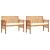 Set mobilier de exterior cu perne, 3 piese, lemn masiv acacia GartenMobel Dekor