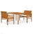 Set mobilier de exterior cu perne, 3 piese, lemn masiv acacia GartenMobel Dekor