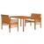 Set mobilier de exterior cu perne, 3 piese, lemn masiv acacia GartenMobel Dekor