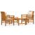 Set mobilier de grădină cu perne, 3 piese, lemn masiv acacia GartenMobel Dekor