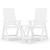 Set de mobilier pentru grădină, 3 piese, alb, polipropilenă GartenMobel Dekor