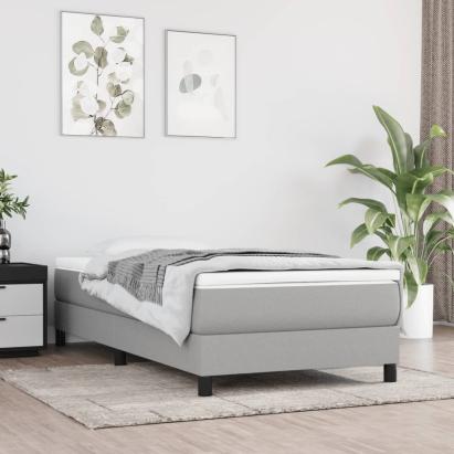 Cadru de pat box spring, gri deschis, 80x200 cm, textil GartenMobel Dekor