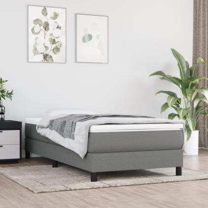 Cadru de pat box spring, gri închis, 80x200 cm, textil GartenMobel Dekor