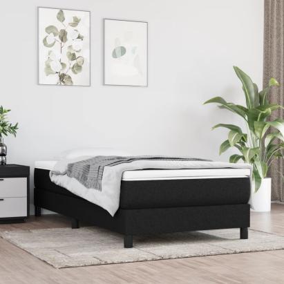 Cadru de pat continental, negru, 80x200 cm, material textil GartenMobel Dekor