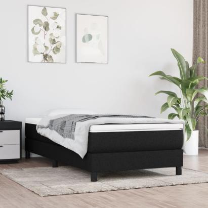 Cadru de pat box spring, negru, 90x200 cm, textil GartenMobel Dekor