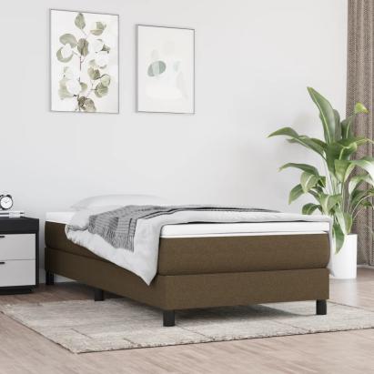 Cadru de pat box spring, maro închis, 100x200 cm, textil GartenMobel Dekor