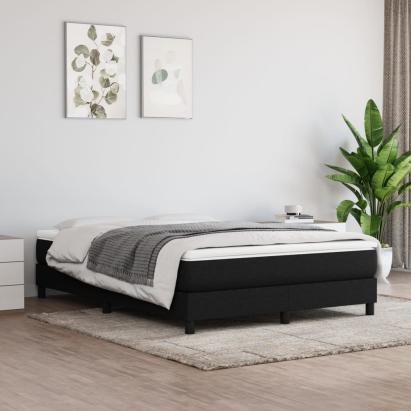Cadru de pat box spring, negru, 140x200 cm, textil GartenMobel Dekor