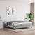 Cadru de pat box spring, gri deschis, 160x200 cm, textil GartenMobel Dekor