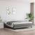 Cadru de pat box spring, gri închis, 160x200 cm, textil GartenMobel Dekor