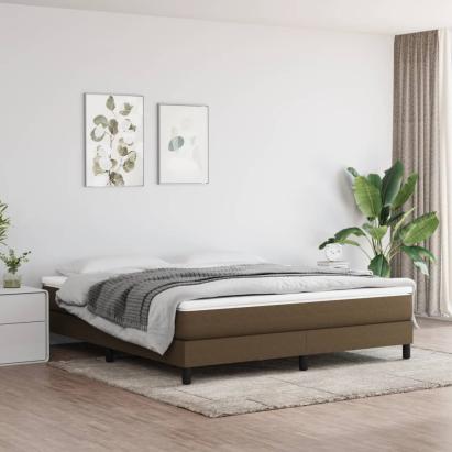Cadru de pat box spring, maro închis, 160x200 cm, textil GartenMobel Dekor