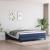Cadru de pat box spring, albastru, 160x200 cm, textil GartenMobel Dekor