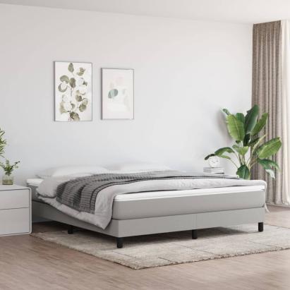Cadru de pat box spring, gri deschis, 180x200 cm, textil GartenMobel Dekor