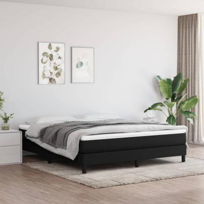Cadru de pat box spring, negru, 180x200 cm, textil GartenMobel Dekor