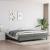 Cadru de pat box spring, gri închis, 200x200 cm, textil GartenMobel Dekor