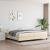 Cadru de pat box spring, crem, 200x200 cm, textil GartenMobel Dekor