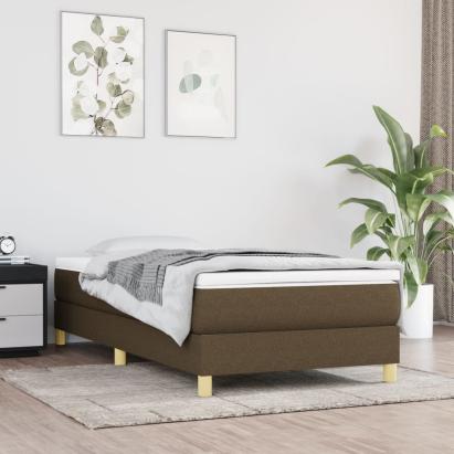 Cadru de pat box spring, maro închis, 90x200 cm, textil GartenMobel Dekor
