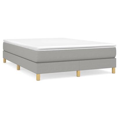 Cadru de pat box spring, gri deschis, 140x200 cm, textil GartenMobel Dekor