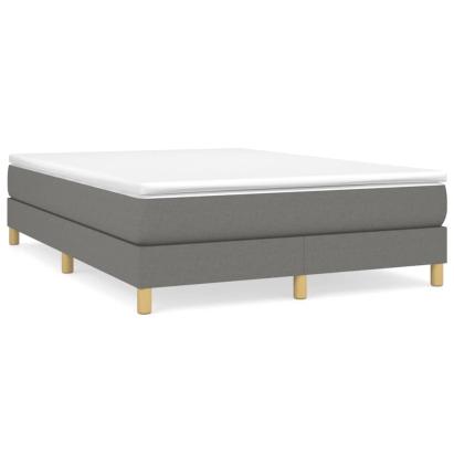 Cadru de pat box spring, gri închis, 140x200 cm, textil GartenMobel Dekor