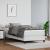 Cadru de pat box spring, alb, 100x200 cm, piele ecologică GartenMobel Dekor