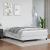 Cadru de pat box spring, alb, 140x190 cm, piele ecologică GartenMobel Dekor