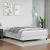 Cadru de pat box spring, alb, 140x200 cm, piele ecologică GartenMobel Dekor