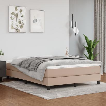 Cadru de pat box spring, cappuccino, 140x200cm, piele ecologică GartenMobel Dekor