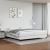 Cadru de pat box spring, alb, 200x200 cm, piele ecologică GartenMobel Dekor
