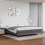 Cadru de pat box spring, gri, 200x200 cm, piele ecologică GartenMobel Dekor