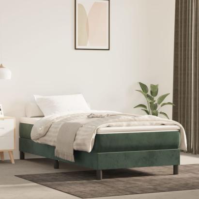 Cadru de pat box spring, verde închis, 80x200 cm, catifea GartenMobel Dekor