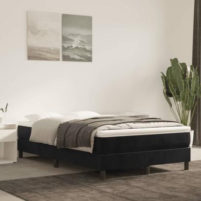 Cadru de pat box spring, negru, 120x200 cm, catifea GartenMobel Dekor