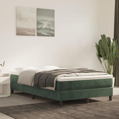 Cadru de pat box spring, verde închis, 120x200 cm, catifea GartenMobel Dekor