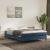 Cadru de pat box spring, albastru închis, 140x190 cm, catifea GartenMobel Dekor