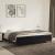 Cadru de pat box spring, negru, 200x200 cm, catifea GartenMobel Dekor