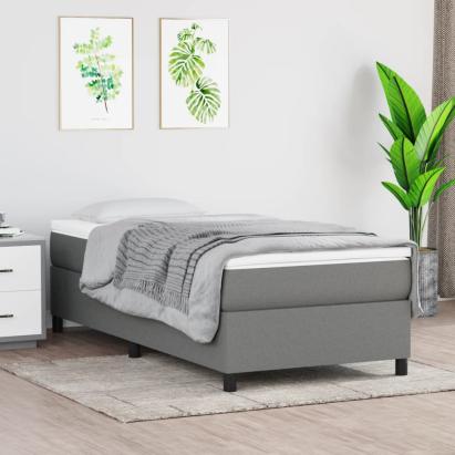 Cadru de pat box spring, gri închis, 80x200 cm, textil GartenMobel Dekor