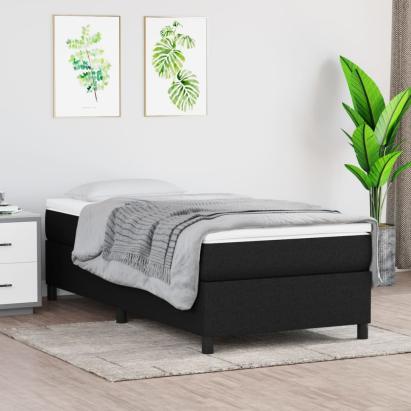 Cadru de pat continental, negru, 80x200 cm, material textil GartenMobel Dekor