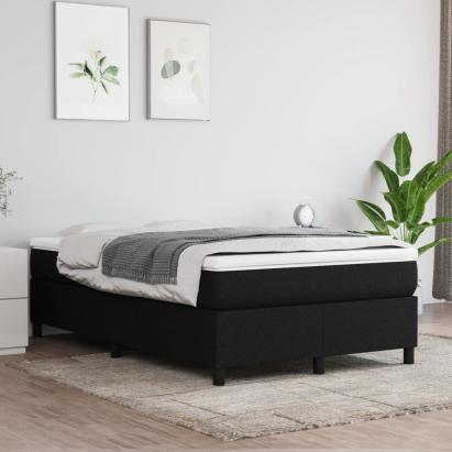 Cadru de pat box spring, negru, 120x200 cm, textil GartenMobel Dekor