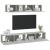 Set dulap TV, 4 piese, gri beton, lemn prelucrat GartenMobel Dekor