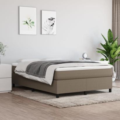 Cadru de pat box spring, gri taupe, 140x200 cm, textil GartenMobel Dekor