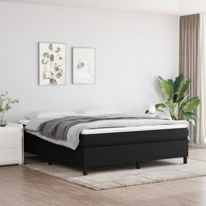 Cadru de pat box spring, negru, 160x200 cm, textil GartenMobel Dekor
