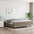 Cadru de pat box spring, gri taupe, 180x200 cm, textil GartenMobel Dekor