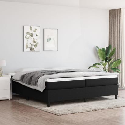 Cadru de pat box spring, negru, 200x200 cm, textil GartenMobel Dekor