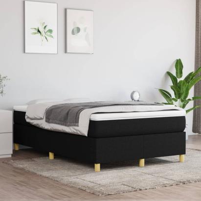 Cadru de pat box spring, negru, 120x200 cm, textil GartenMobel Dekor