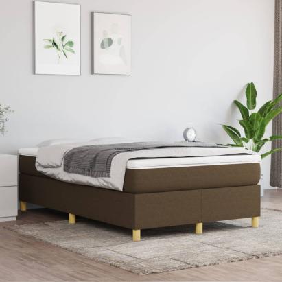 Cadru de pat box spring, maro închis, 120x200 cm, textil GartenMobel Dekor