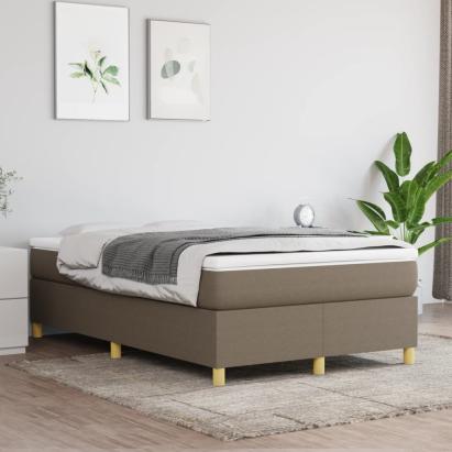 Cadru de pat box spring, gri taupe, 120x200 cm, textil GartenMobel Dekor
